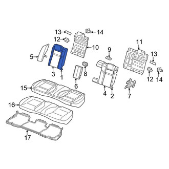 Chrysler OE - Rear Right Seat Back Cushion Cover