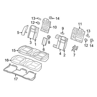 Chrysler OE - Seats & Tracks - Rear Seat Components (Standard Cloth)