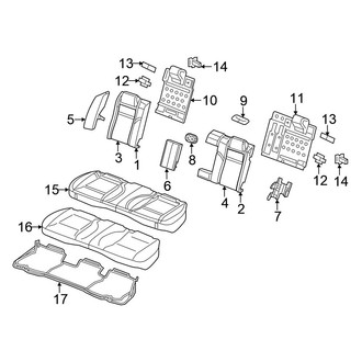 Chrysler OE - Seats & Tracks - Rear Seat Components (Nappa Leather, With Perforated Inserts)