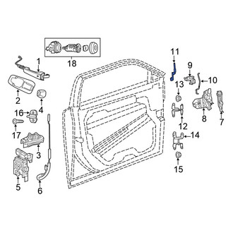 Chrysler OE - Front Right Door Lock Operating Rod