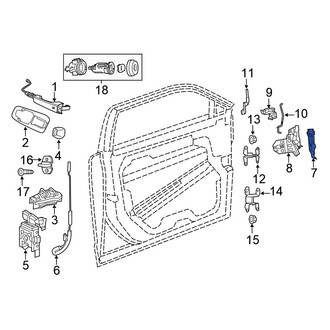 Chrysler OE - Front Left Door Handle Rod Guide