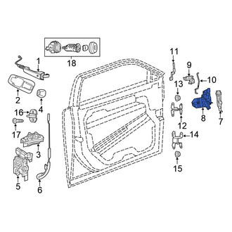 Chrysler OE - Front Left Door Lock Rod Cover