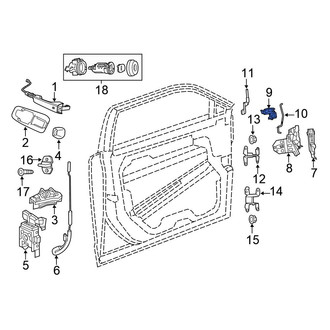 Chrysler OE - Left Door Latch Bracket