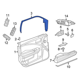 Chrysler OE - Front Left Door Window Molding