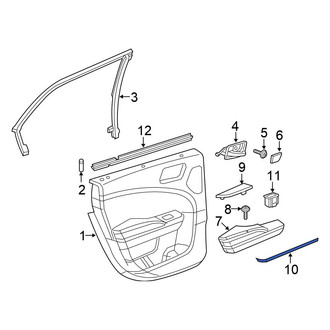 Chrysler OE - Rear Left Door Trim Molding