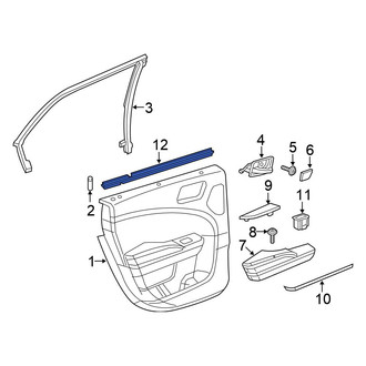 Chrysler OE - Rear Left Door Window Belt Weatherstrip