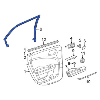 Chrysler OE - Rear Left Door Window Molding