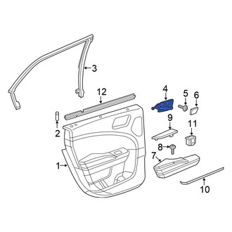 Chrysler OE - Rear Left Inner Interior Door Handle