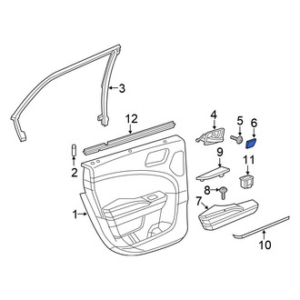 Chrysler OE - Left Interior Door Handle Screw Cap