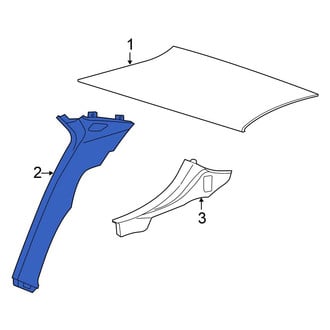 Chrysler OE - Rear Left Upper Interior Quarter Panel Trim Panel