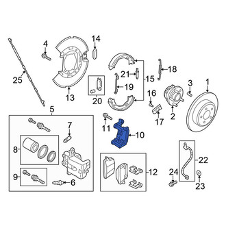 Chrysler OE - Rear Disc Brake Caliper Bracket