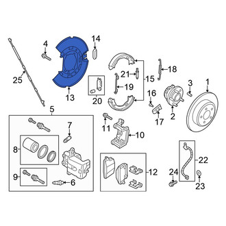 Chrysler OE - Rear Left Brake Dust Shield