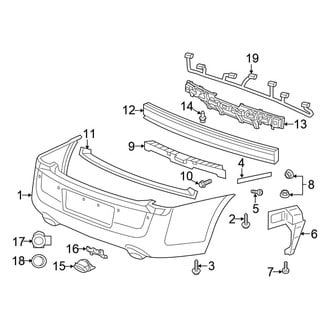 Chrysler OE - Rear Bumper - Bumper & Components