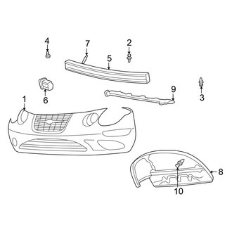 Chrysler OE - Front Bumper - Bumper & Components