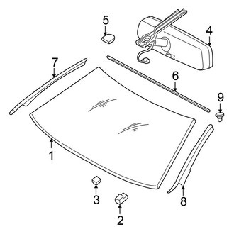 Chrysler OE - Windshield - Glass