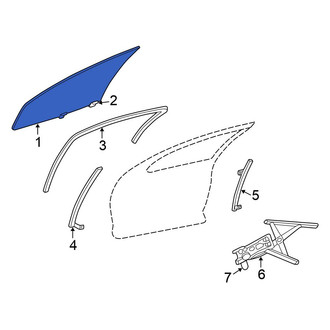 Chrysler OE - Rear Left Door Glass