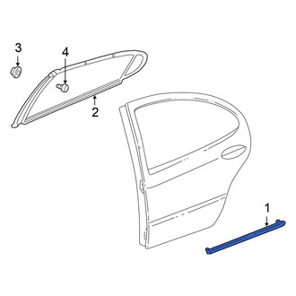 Chrysler OE - Rear Door Molding