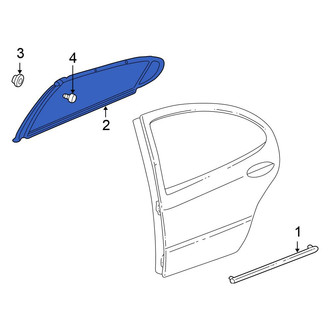 Chrysler OE - Rear Left Door Reveal Molding