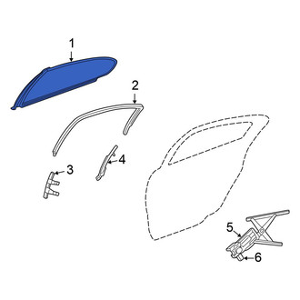 Chrysler OE - Front Left Door Glass