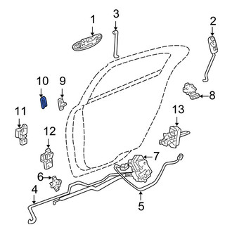 Chrysler OE - Front Door Lock Striker Plate Spacer
