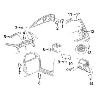 Chrysler OE - Information Labels - Labels (Convertible)
