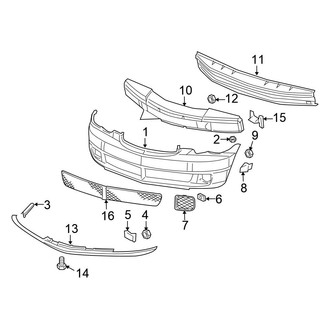 Chrysler OE - Front Bumper - Bumper & Components (Convertible)