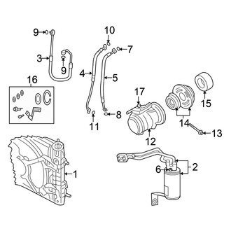 Chrysler OE - Air Conditioner & Heater - Condenser, Compressor & Lines (Convertible)