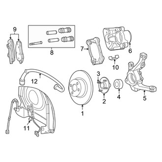 Chrysler OE - Front Suspension - Brake Components (Convertible)
