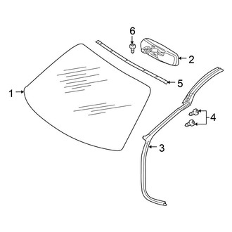 Chrysler OE - Windshield - Glass (Convertible)