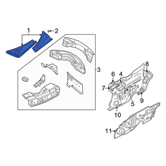 Chrysler OE - Left Cowl Cover