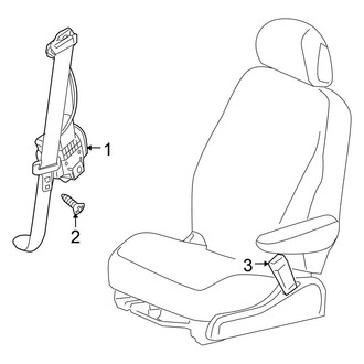 Chrysler OE - Restraint Systems - Front Seat Belts (Convertible)