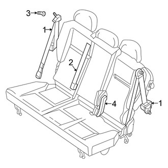 Chrysler OE - Restraint Systems - Rear Seat Belts (Convertible)