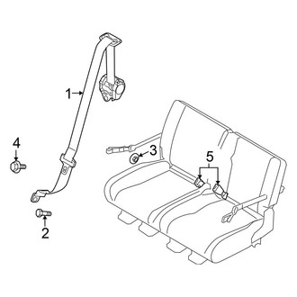 Chrysler OE - Restraint Systems - Rear Seat Belts (Convertible)