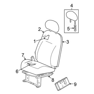 Chrysler OE - Seats & Tracks - Front Seat Components (Cloth Seat), (Convertible)