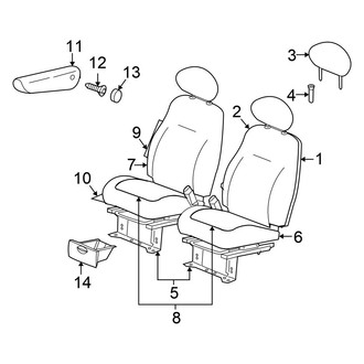 Chrysler OE - Seats & Tracks - Front Seat Components (Leather Seat), (Convertible)