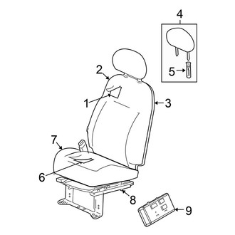 Chrysler OE - Seats & Tracks - Front Seat Components (Leather Seat), (Convertible)