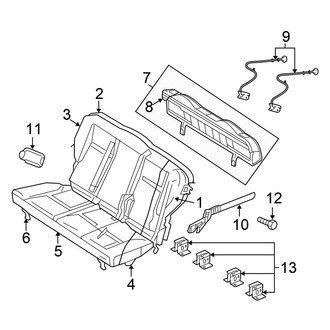 Chrysler OE - Seats & Tracks - Rear Seat Components (Cloth Seat), (Convertible)
