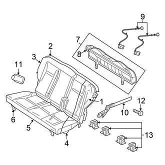 Chrysler OE - Seats & Tracks - Rear Seat Components (Leather Seat), (Convertible)
