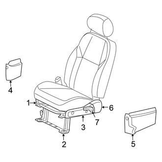Chrysler OE - Seats & Tracks - Tracks & Components (Convertible)