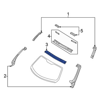 Chrysler OE - Front Upper Roof Header Panel