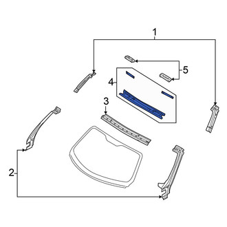 Chrysler OE - Front Lower Roof Header Panel