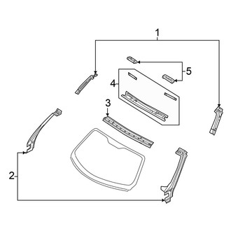 Chrysler OE - Roof - Windshield Header & Components (Convertible)