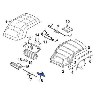 Chrysler OE - Left Convertible Top Latch