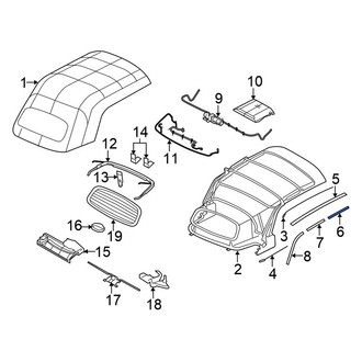 Chrysler OE - Front Left Convertible Top Seal