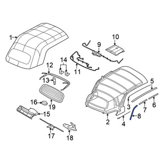 Chrysler OE - Rear Left Convertible Top Seal