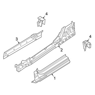 Chrysler OE - Pillars, Rocker & Floor - Rocker Panel (2 Doors)