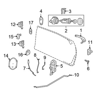 Chrysler OE - Front Door - Lock & Hardware (Convertible)