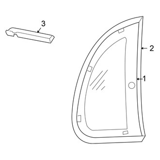 Chrysler OE - Quarter Panel - Glass (Convertible)