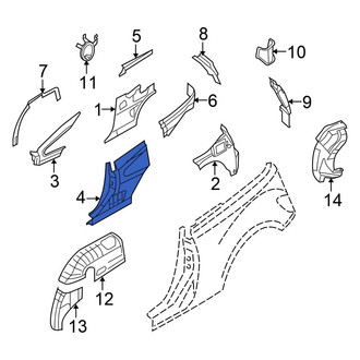 Chrysler OE - Left Body B-Pillar Reinforcement