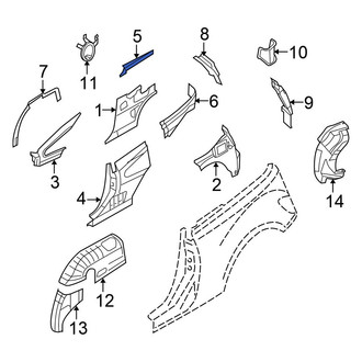 Chrysler OE - Front Left Quarter Panel Reinforcement